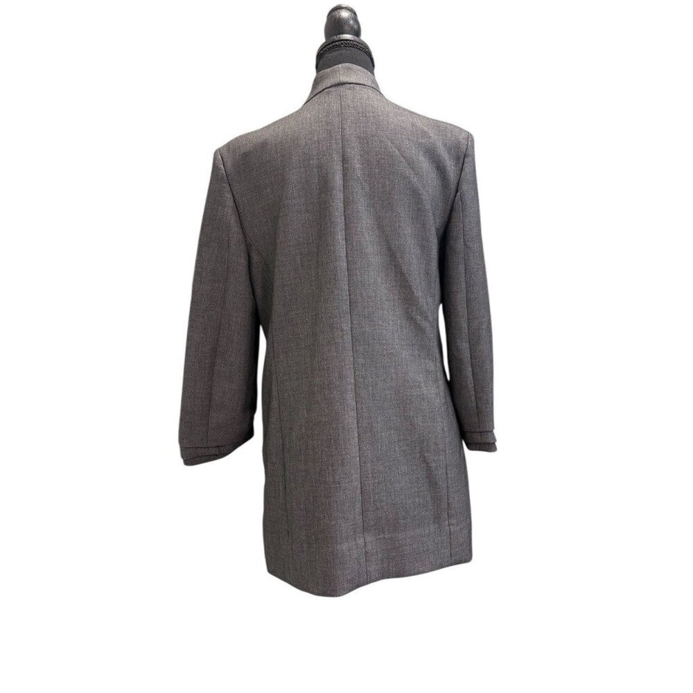 Babaton Aritzia Open Front 3/4 Sleeve Blazer Jacket Charcoal Gray Size 6 - Picture 5 of 9
